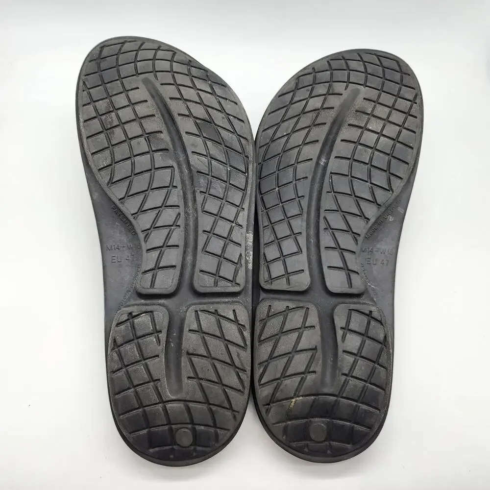 Oofos Ooahh Black Recovery Slide Sandals Men's 14-16 Slip On Open Toe Comfort‎